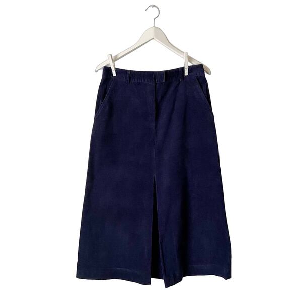 Brooks Brothers Dresses & Skirts - Brooks Brothers Navy Blue Corduroy A-Line Maxi Skirt Size 6